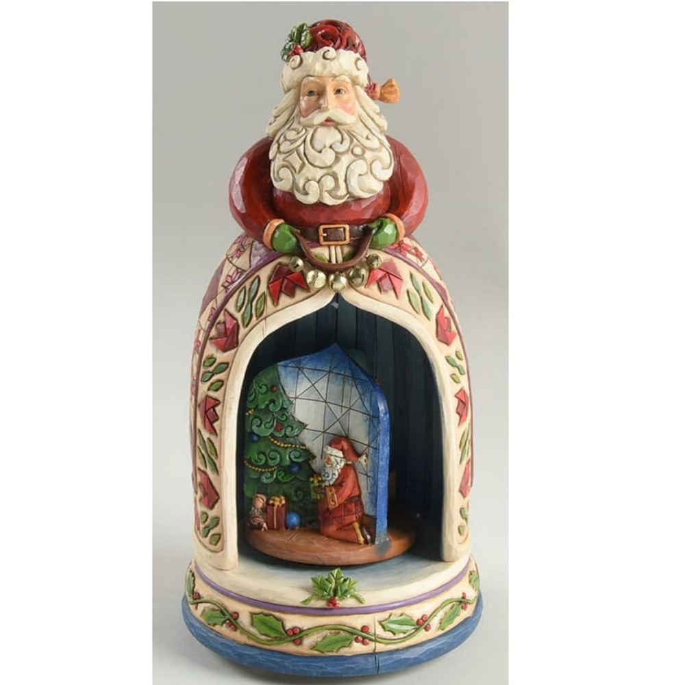 Jim Shore 4012674 And To All A Good Night revolving musical Santa figure